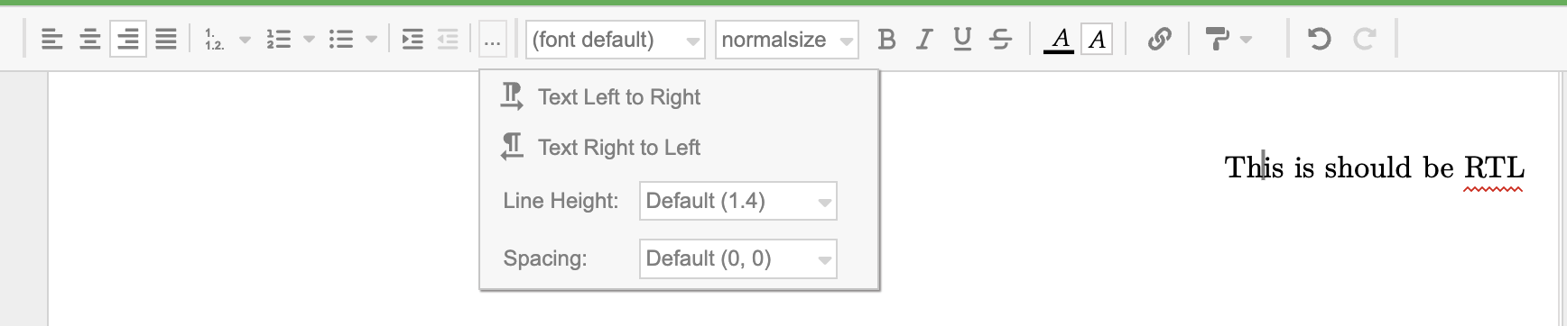 Text direction and spacing