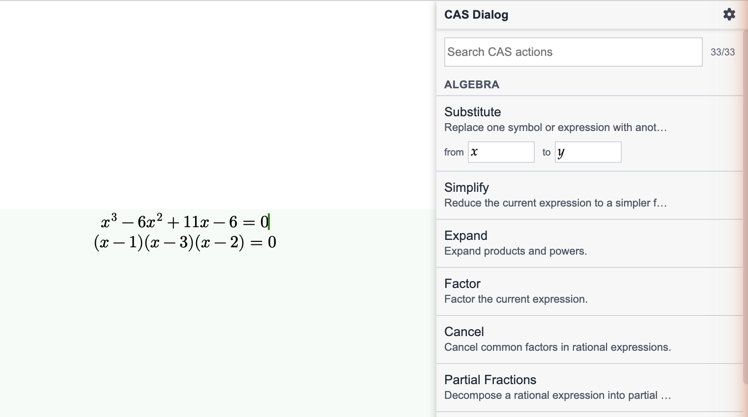 CAS Dialog how to use example