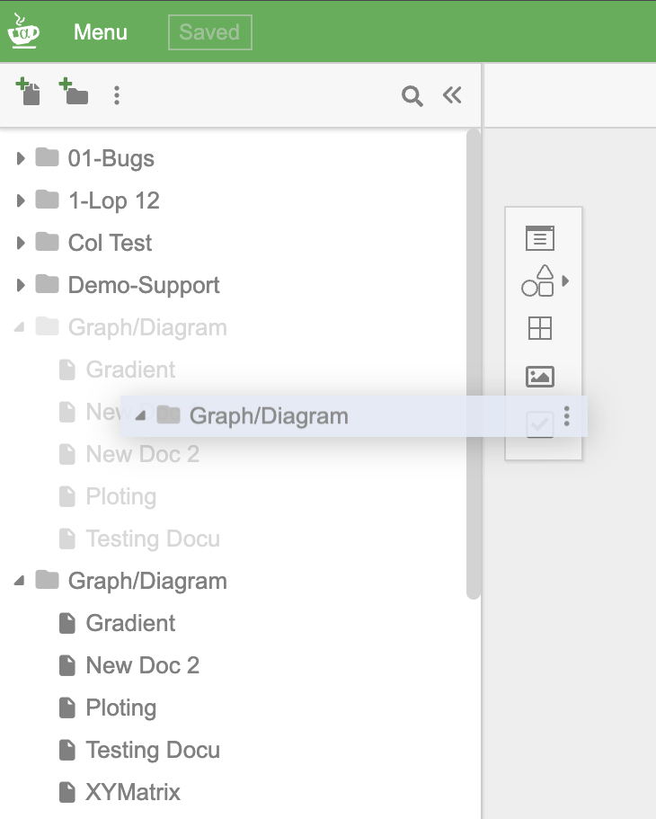 Drag and drop a folder