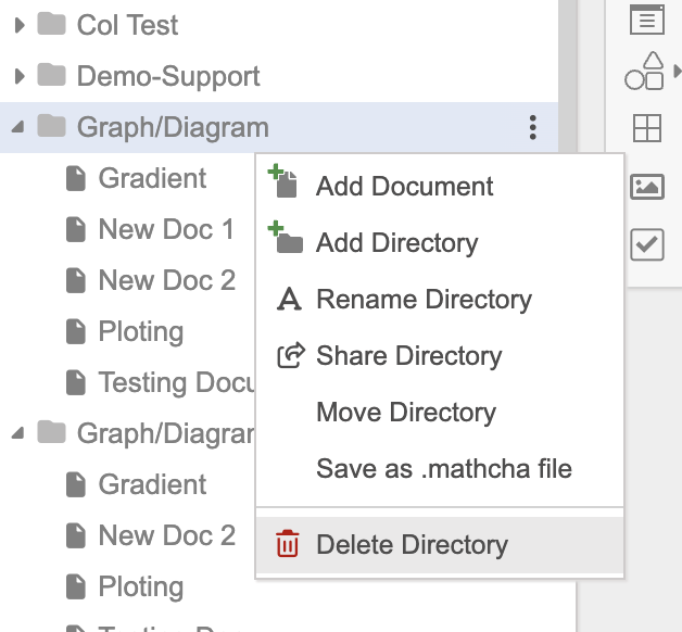 Folder context menu