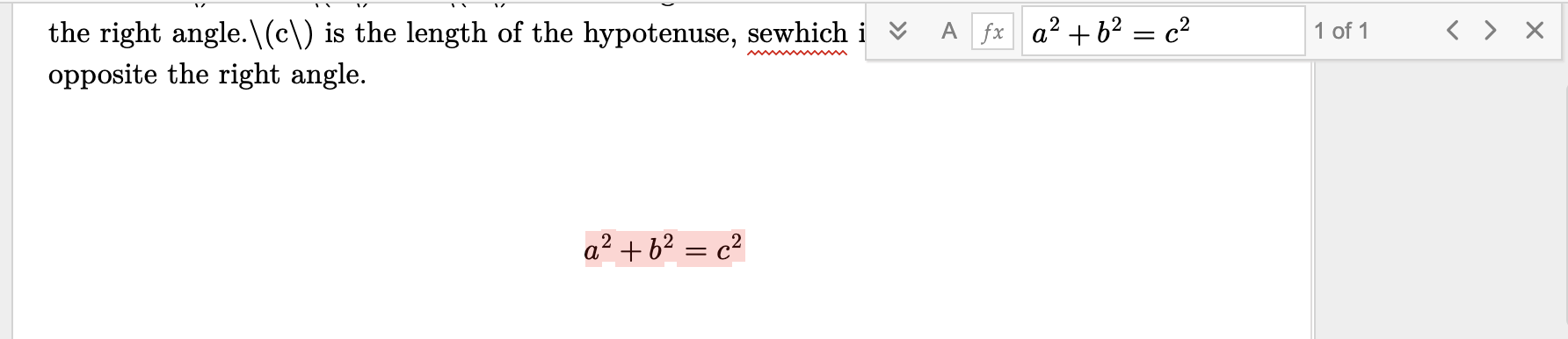Math search mode