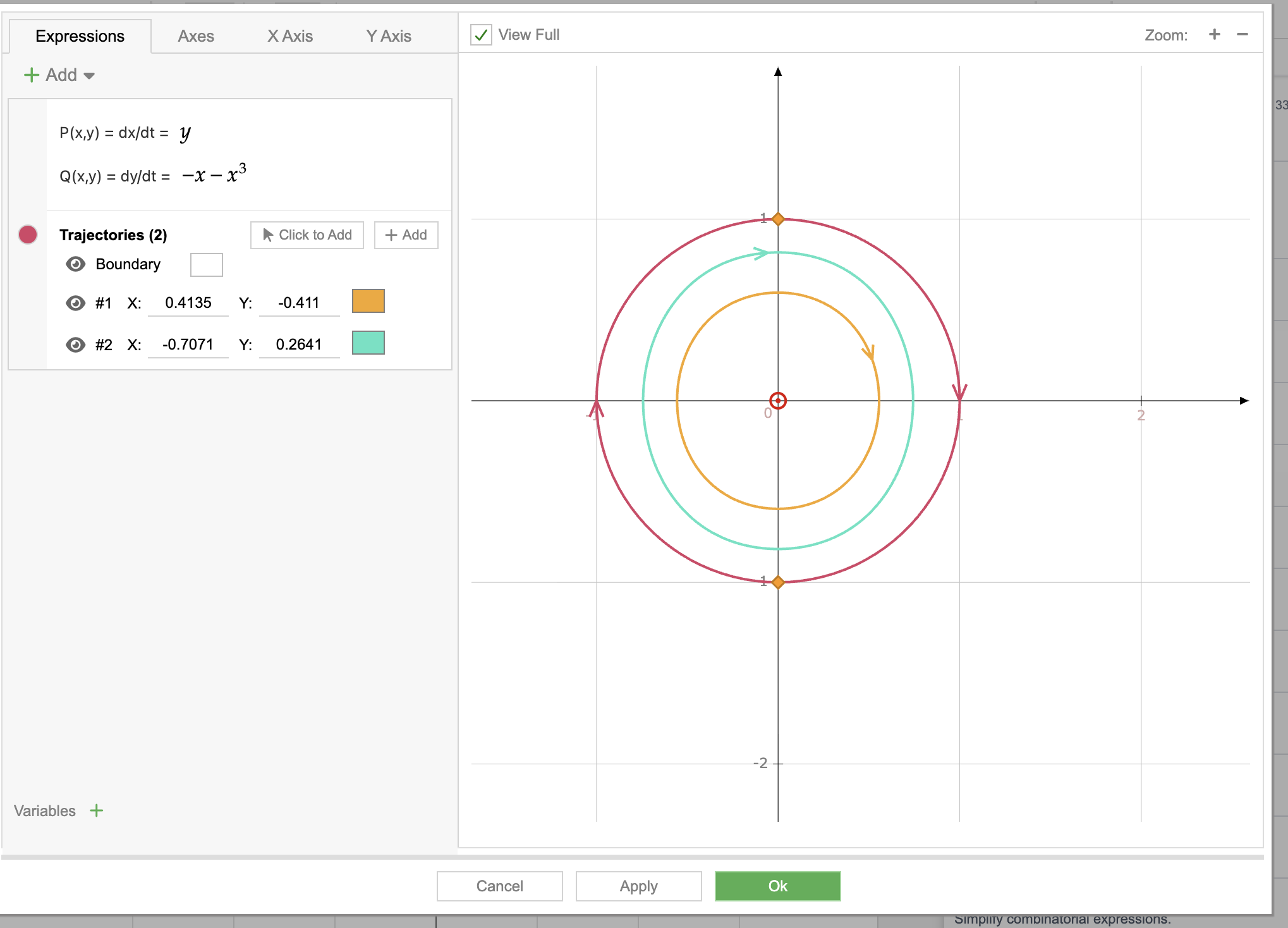 Poincaré Disc with trajectories